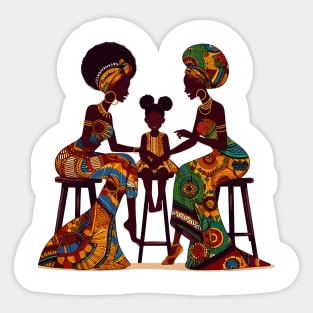 Afrocentric Women And Girl Sticker